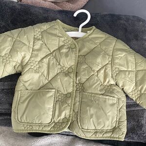 Zara Kids toddler Quilted Puffer Jacket - Light Green